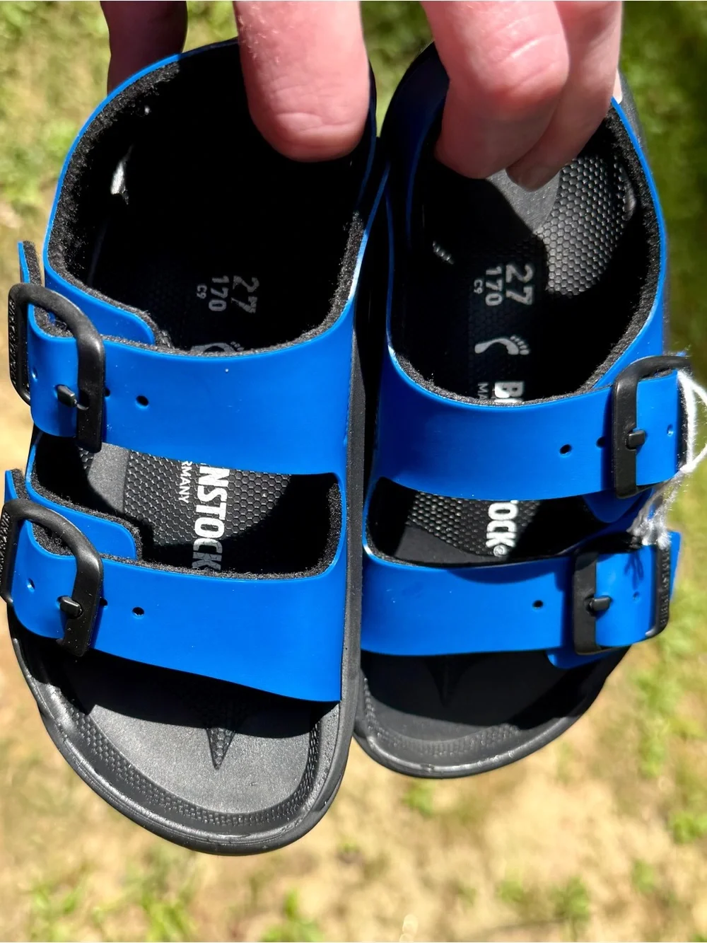 Birkenstock Kids Electric Blue Two-Buckle Sandal Childs 9